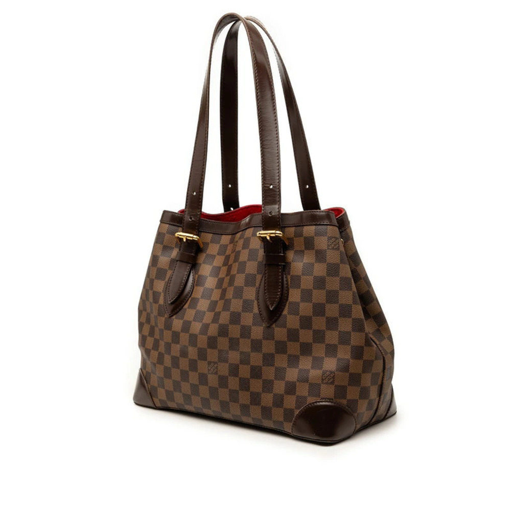 Louis Vuitton Hampstead Leather 2way Damier Bag Shoulder Brown